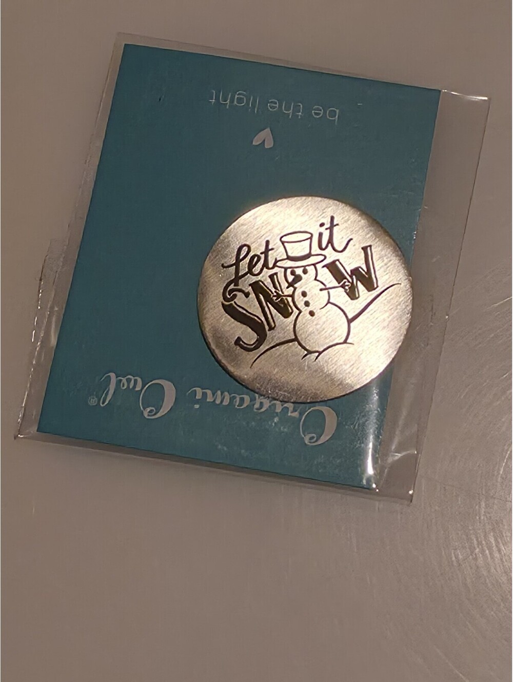 Origami Owl Let It Snow Snowman Metal Backplate